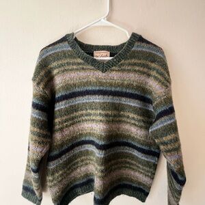 Vintage Woolrich Women’s V-neck Felted Knit Sweater